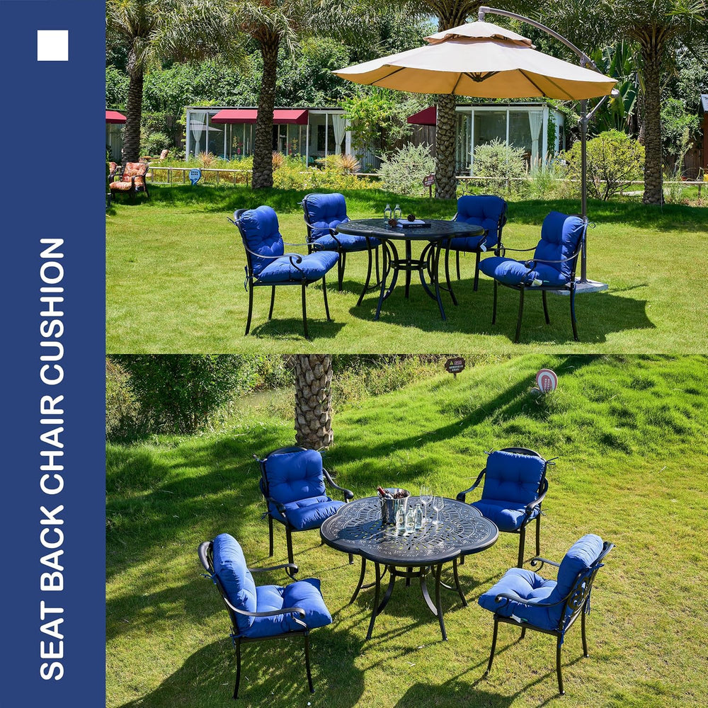Outdoor Indoor Seat/Back Chair Tufted Cushion,All-Weather Patio Chair Cushion...