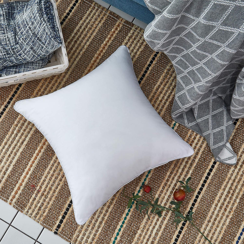 Oubonun 22 x 22 Throw Pillow Inserts (Set of 2) with 100% Cotton Cover - 22 I...