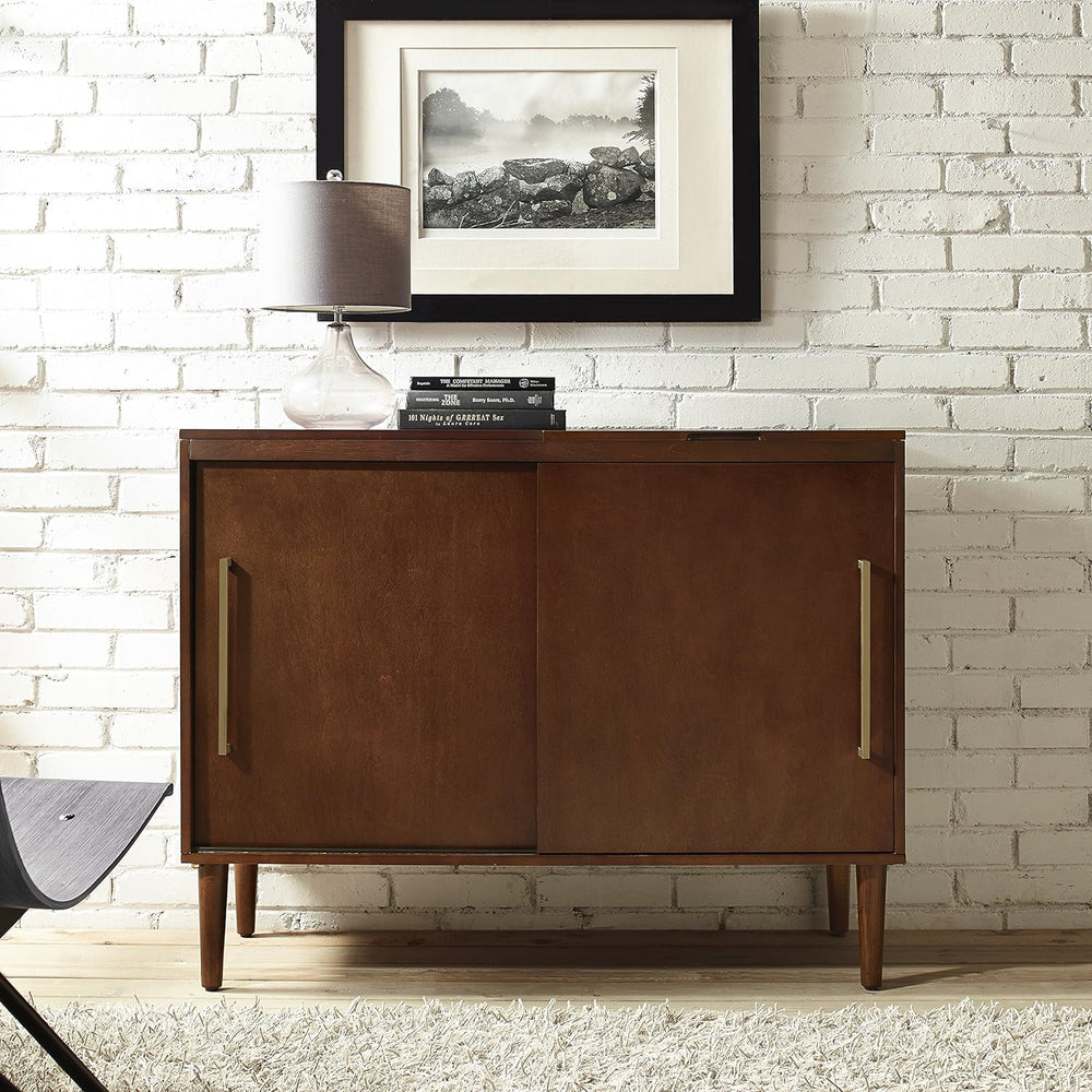 Crosley Furniture Everett Record Player Stand, Vinyl Storage