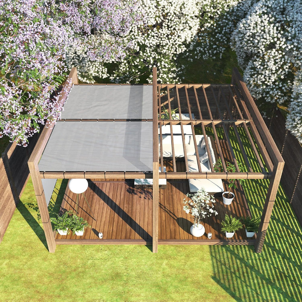 Colour Tree 6' x 24' Gray Fence Privacy Screen, 90% Blockage Windscreen