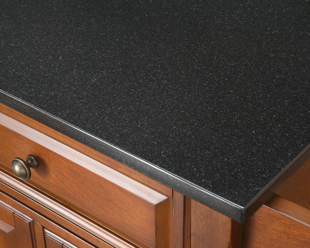 Crosley Furniture Cambridge Granite Top Rolling Kitchen Island Storage Cart, ...