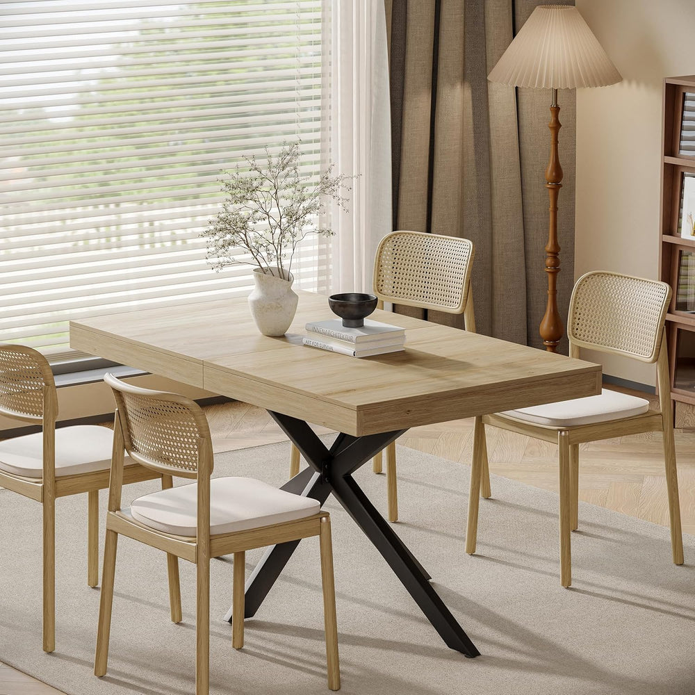 MECHYIN 55''-70.9'' Extendable Dining Room Table for 4-6-8, R...