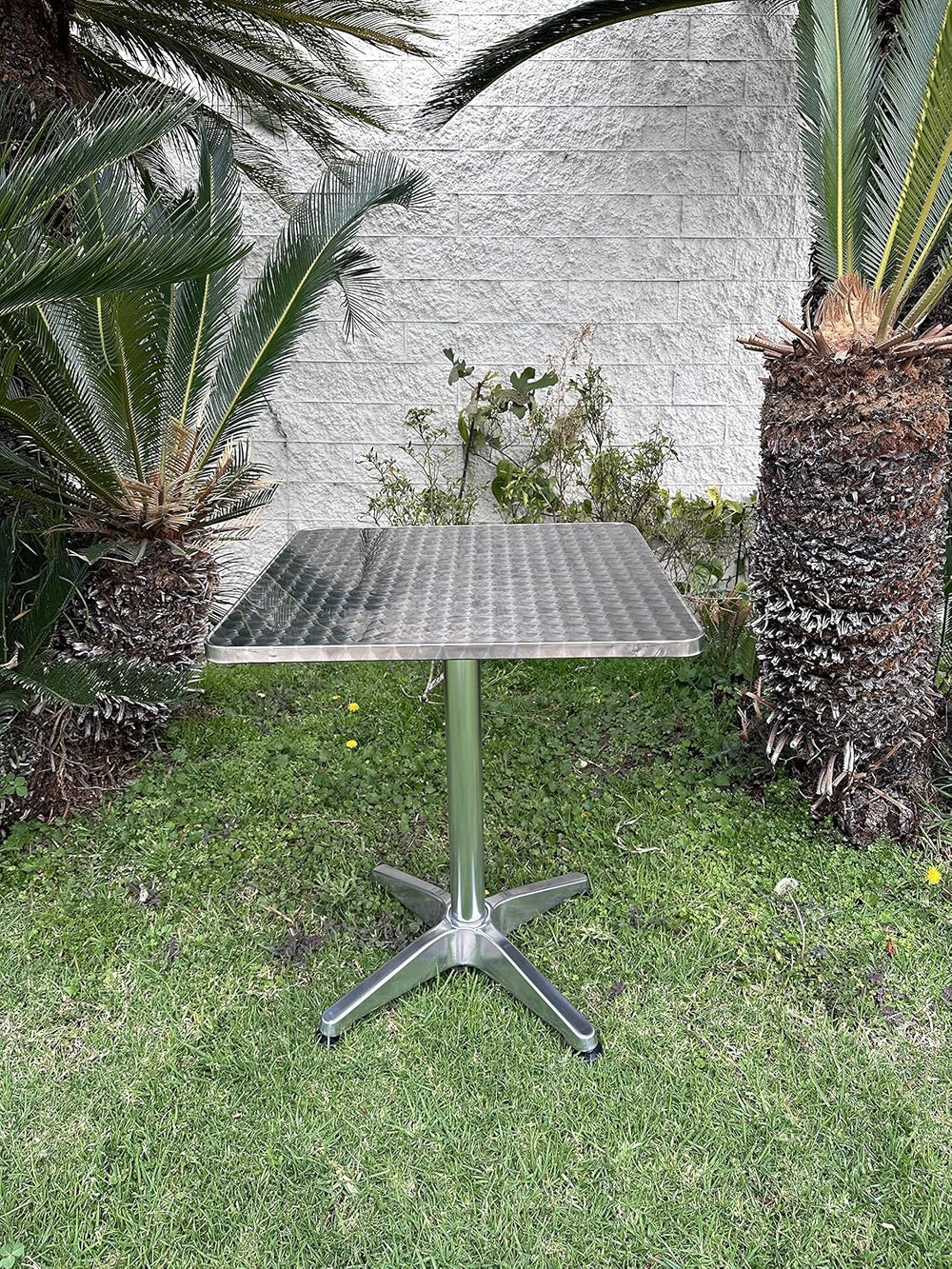 BTEXPERT Set of 2, Indoor Outdoor 23.75" Square Restaurant Table for Pat...