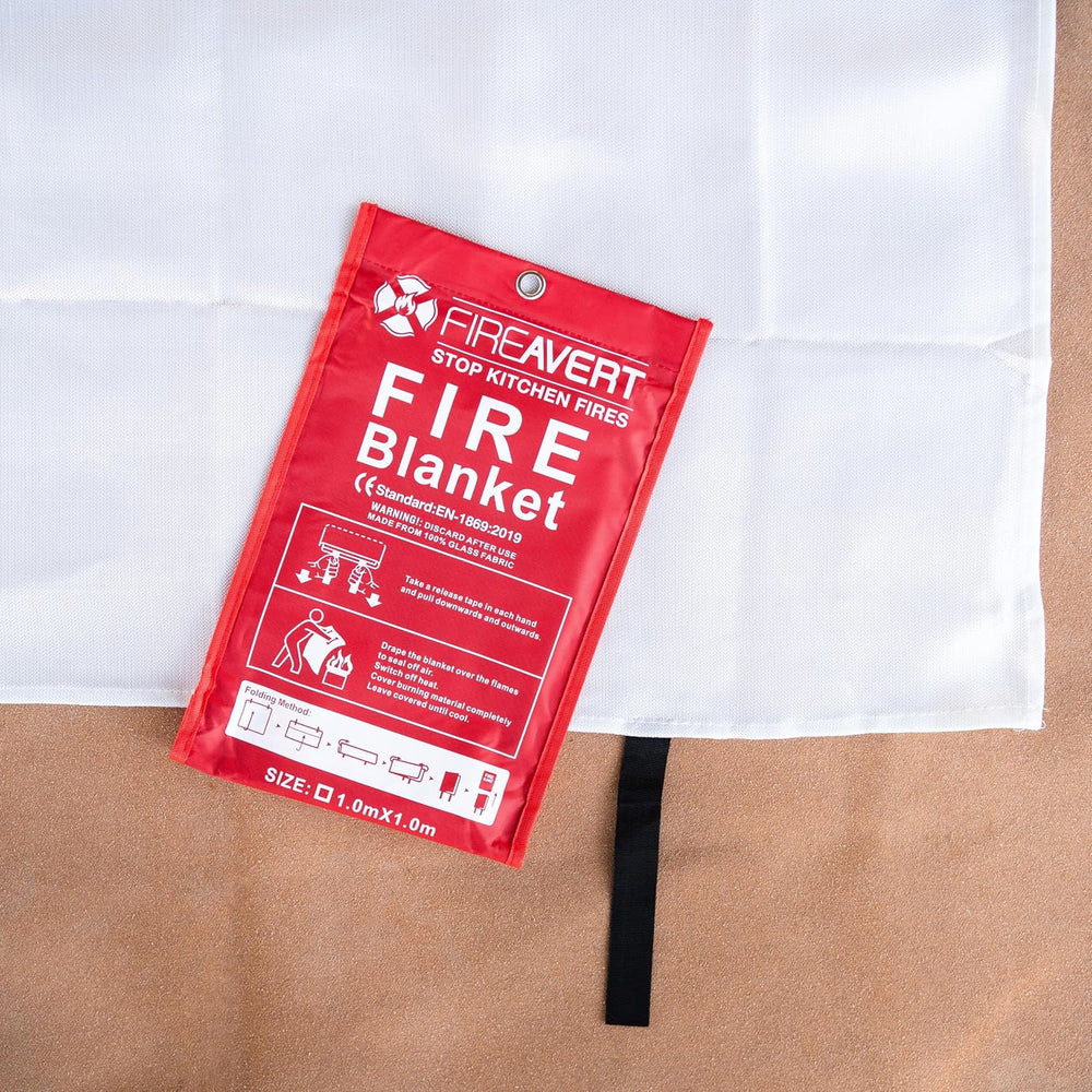 FireAvert Emergency Fire Blanket for Home and Kitchen – Fire Safety Blanket f...
