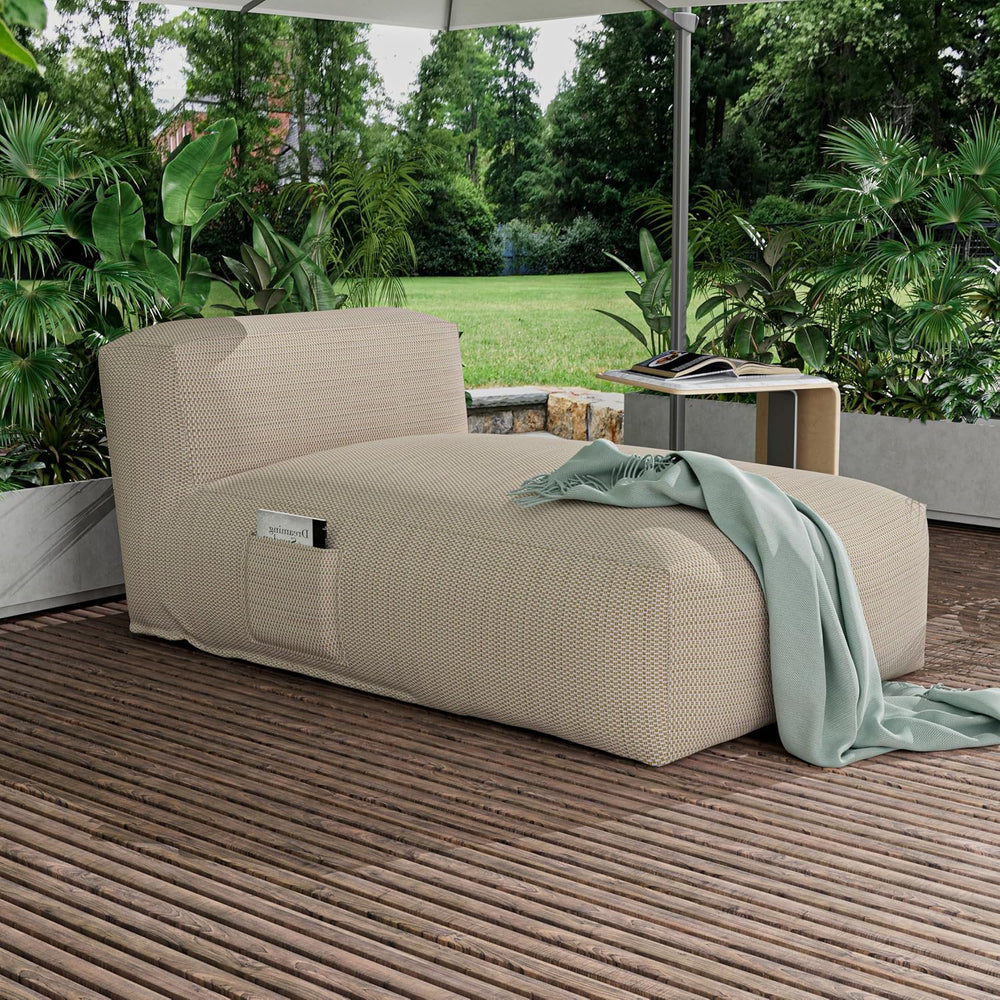 Outdoor Bean Bed Chair Sun Lounger, Outdoor Couch Sofa for Patio & Pool, ...