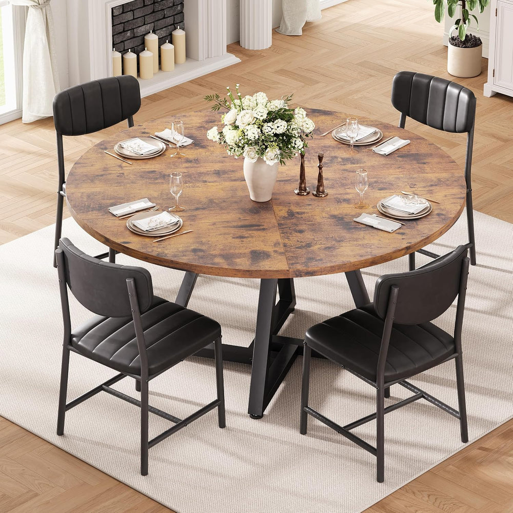Jocoevol 51“ Round Kitchen Dining Room Table for 6-8, Circle Dining Dinner Ta...