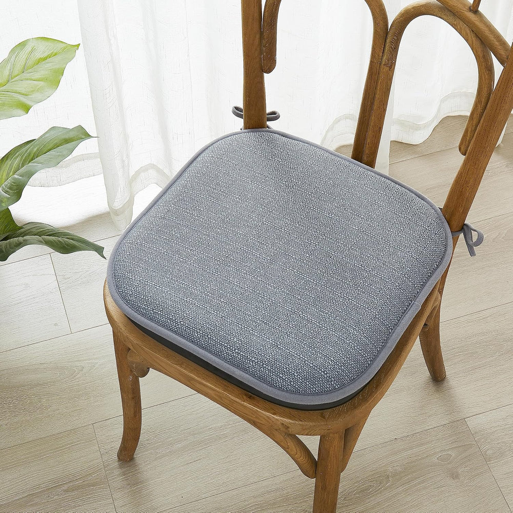 Elegant Comfort Chair Cushion Covers with Ties and Non Skid Rubber Backing-Th...