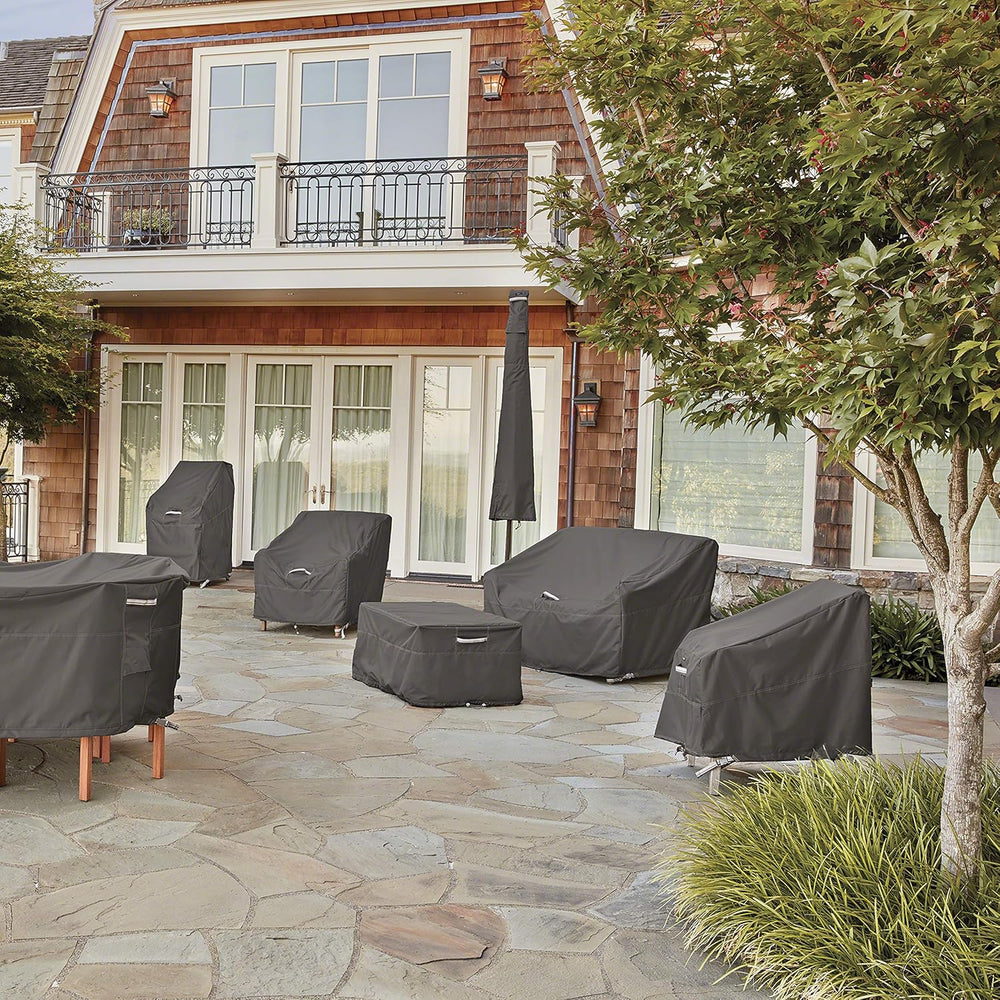 Classic Accessories Ravenna Water-Resistant 52 Inch Round Bistro Patio Table ...