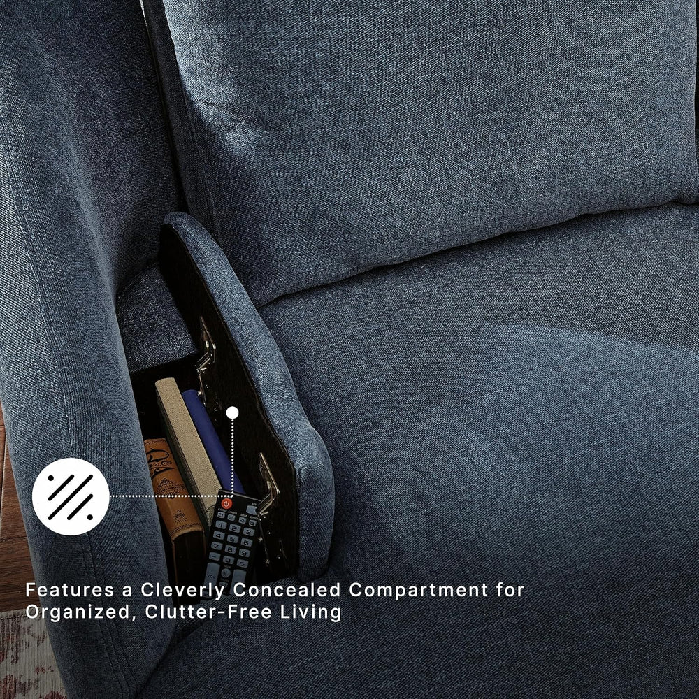 Signature Design by Ashley Modmax Swivel Glider Recliner, Hidden Storage &...
