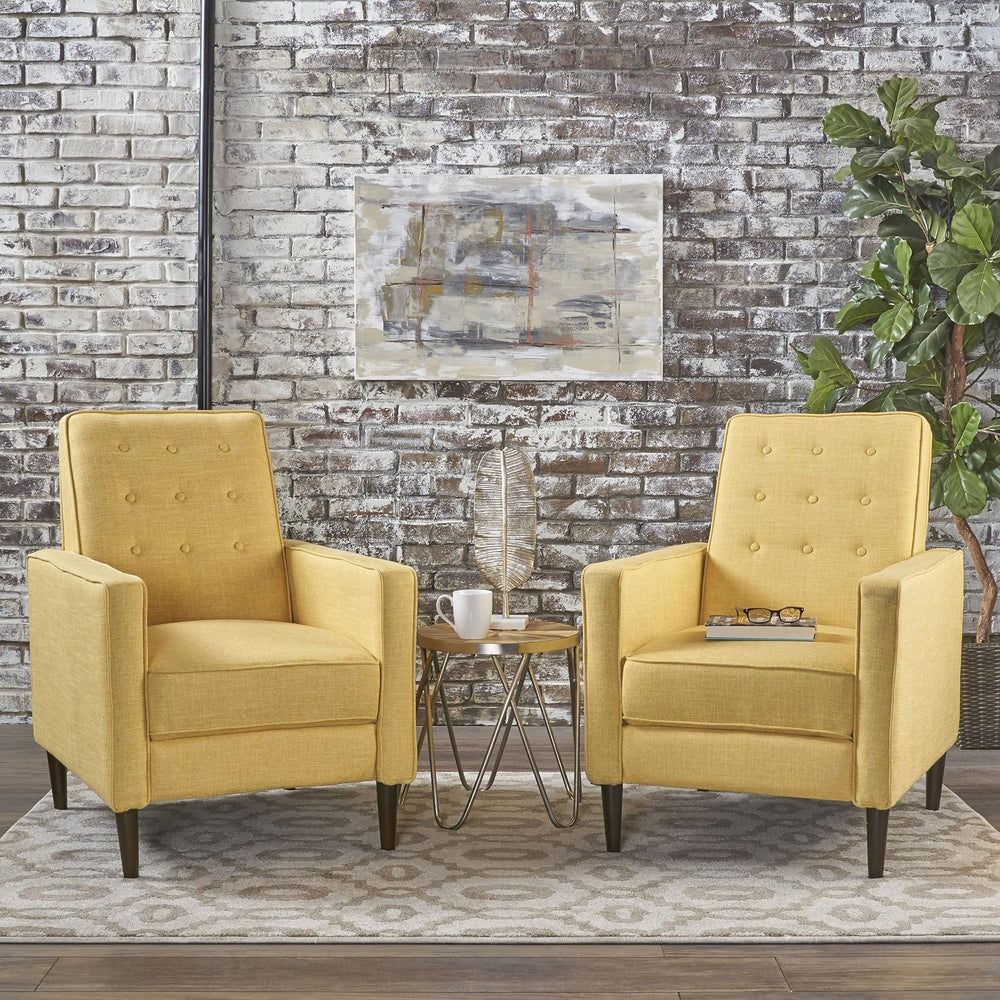 Christopher Knight Home Mervynn Mid-Century Modern Fabric Recliners, 2-Pcs Se...