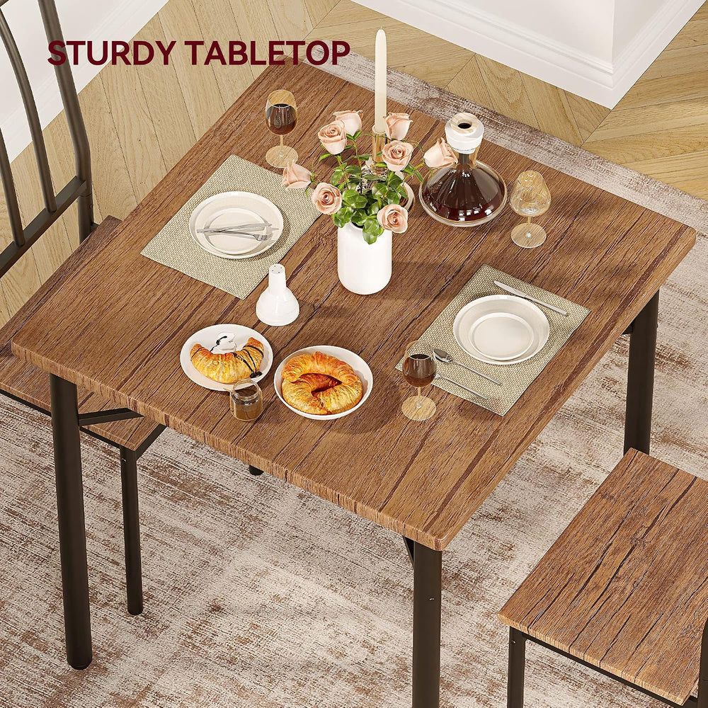IDEALHOUSE 3-Piece Kitchen Dining Room Table Set with Wine Rack, Dining Table...