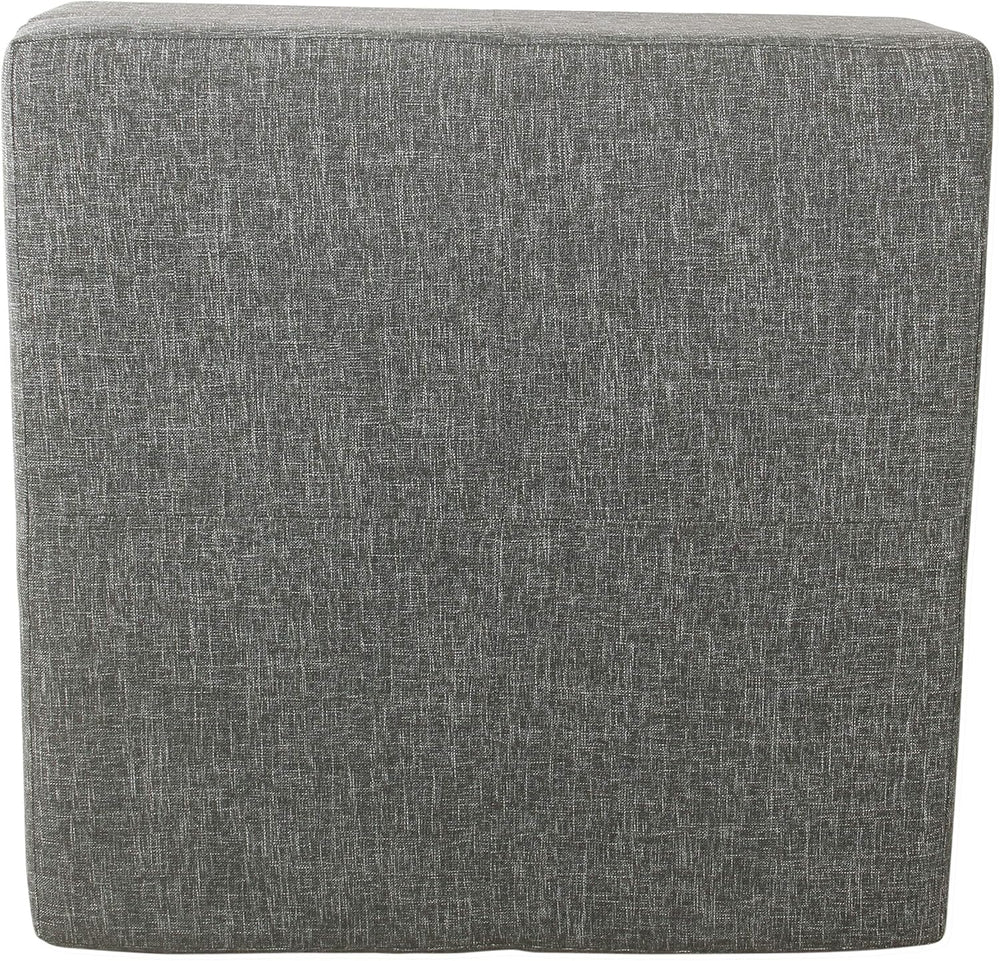 HomePop 32" Square Storage Ottoman - Slate Gray