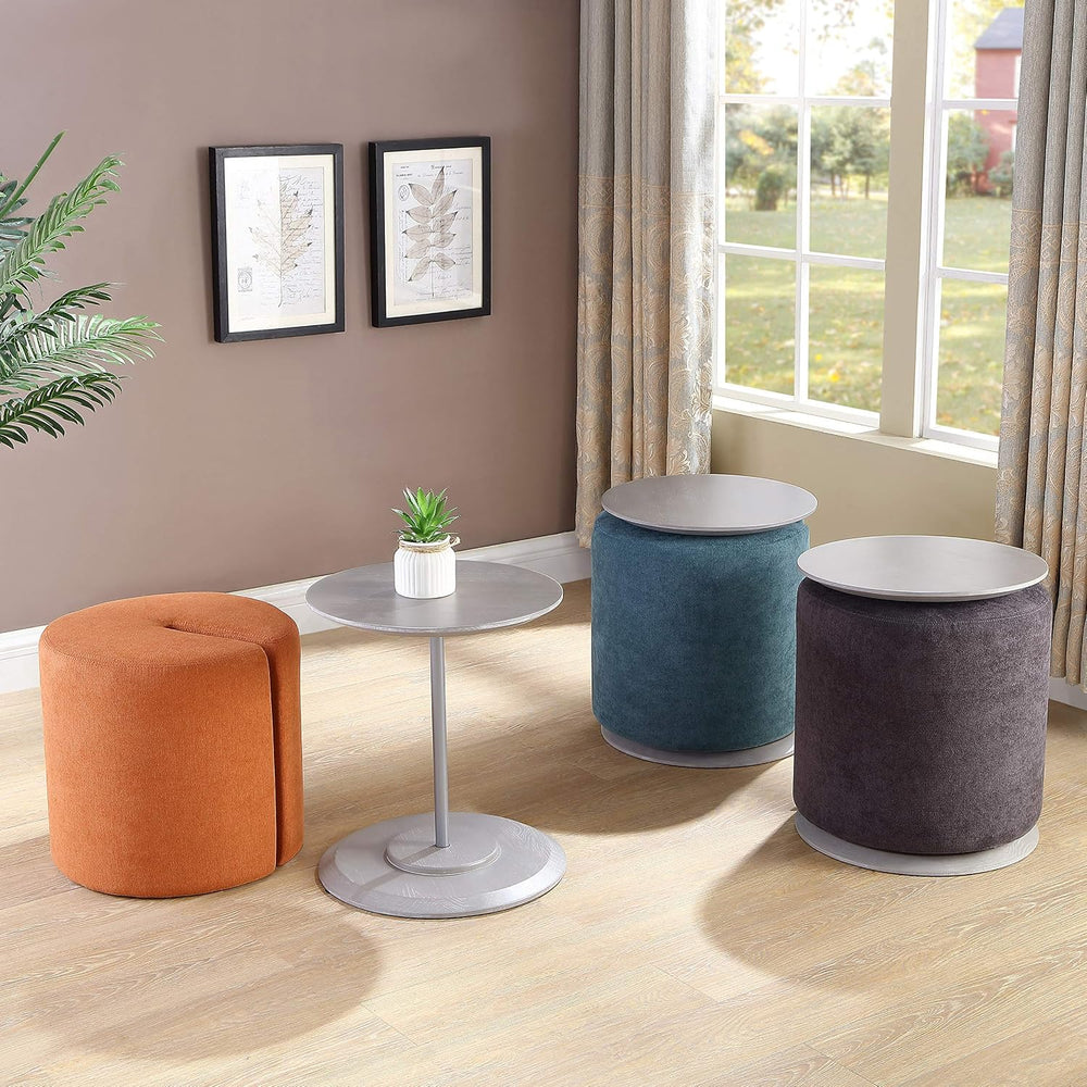 Mission Hills Furniture Ashwood Table with Fabric Ottoman, Living Room, Dark ...