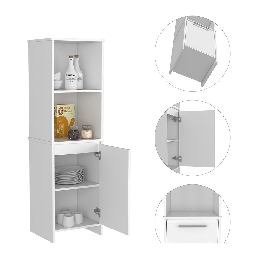 17.7" D*15.7" W*59.3" H Corner Freestanding Storage Cabinet wi...