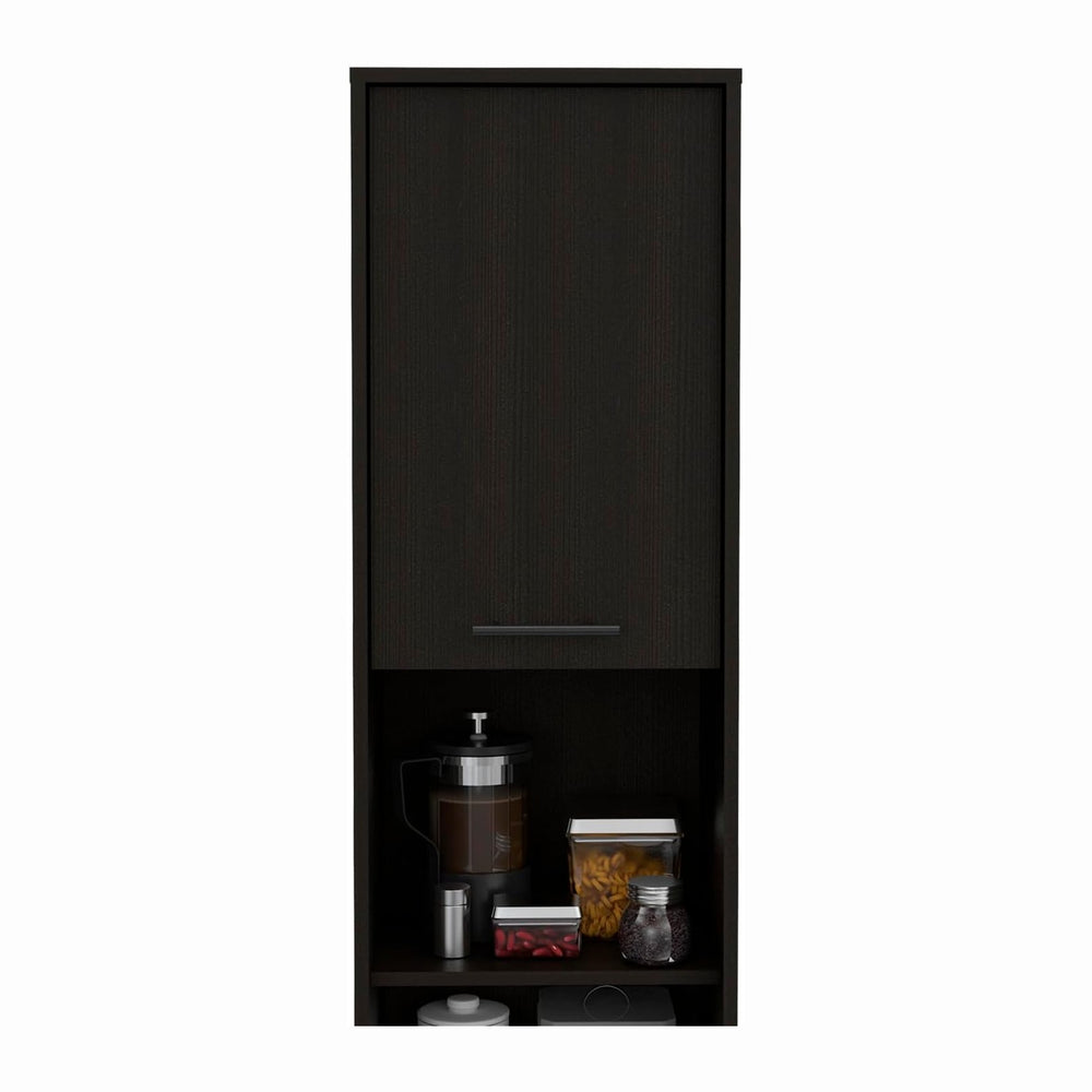 2-Door Pantry Cabinet, with Two 2-Cabinet Spaces and Two Open Shelves