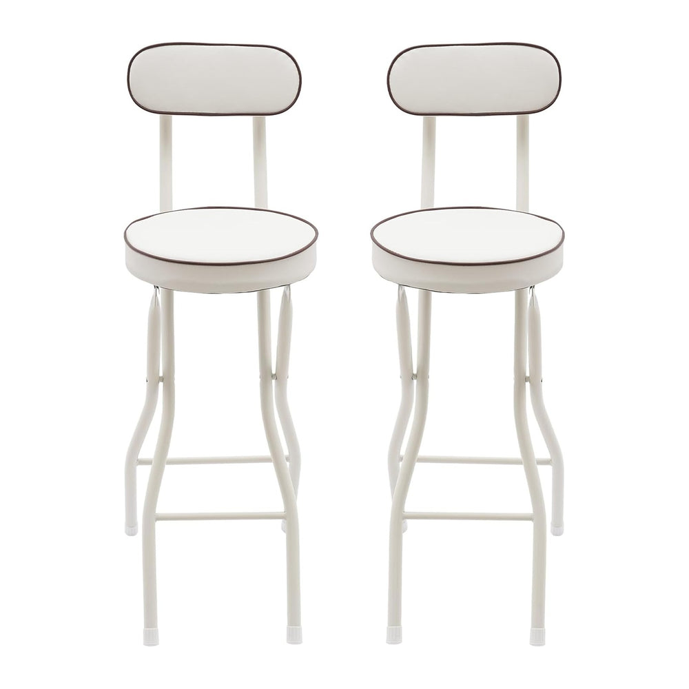 2PCS Folding Stool Cushioned Padded Folding Stool with 275.6lbs Capacity Fold...