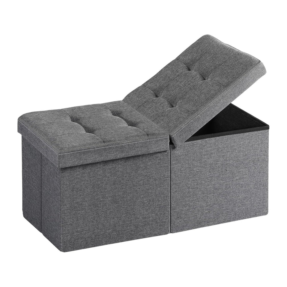 30-INCH Ottoman with Storage, Footrest Storage Bench, End of Bed Bench Coffee...
