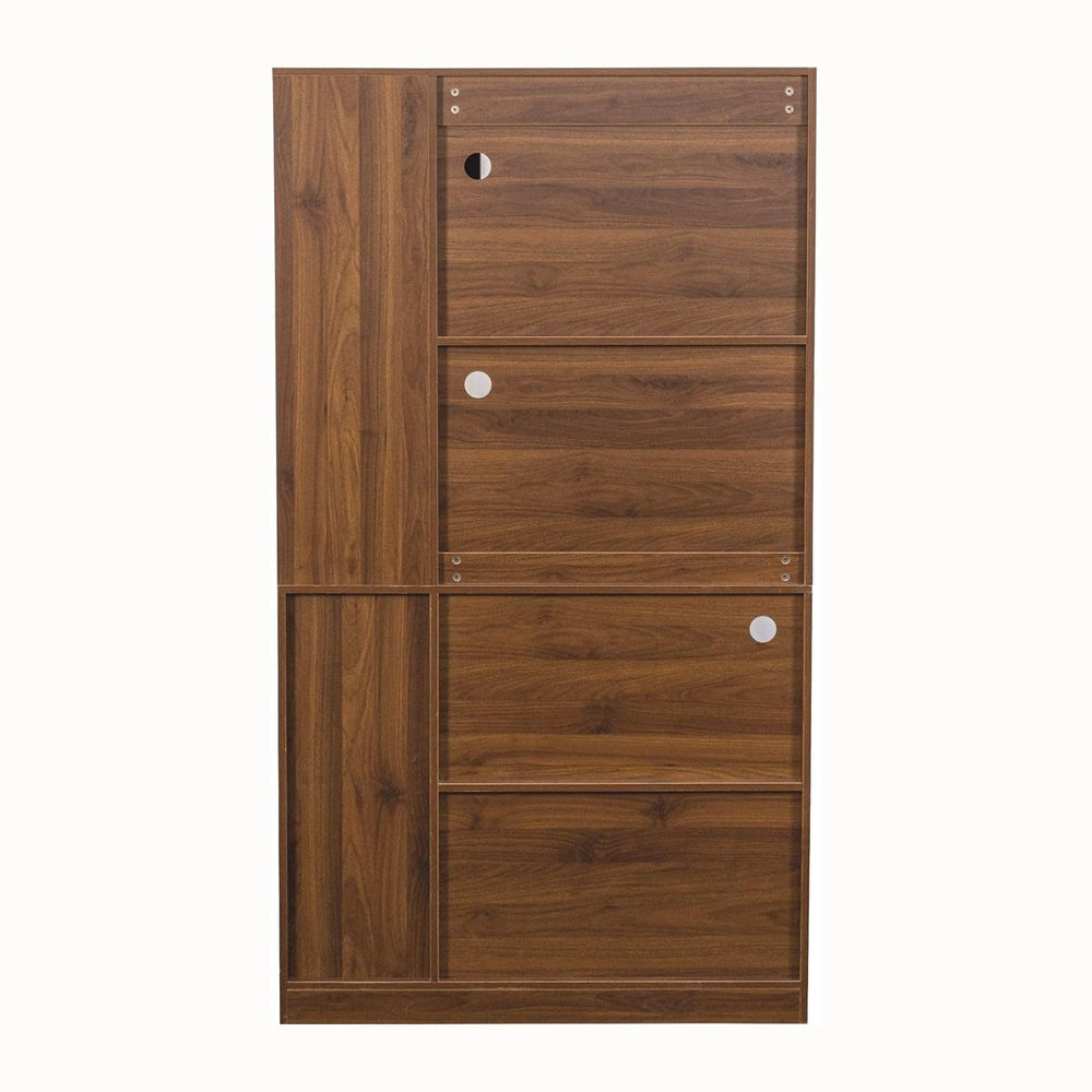 70.87" Kitchen Pantry Cabinet with Microwave Stand, Multi-Tier Pull-Out ...