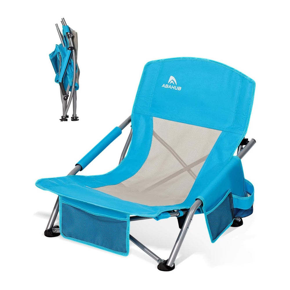 Abahub Beach Chair Low/High Back with Carry Bag Lightweight Comfortable Porta...