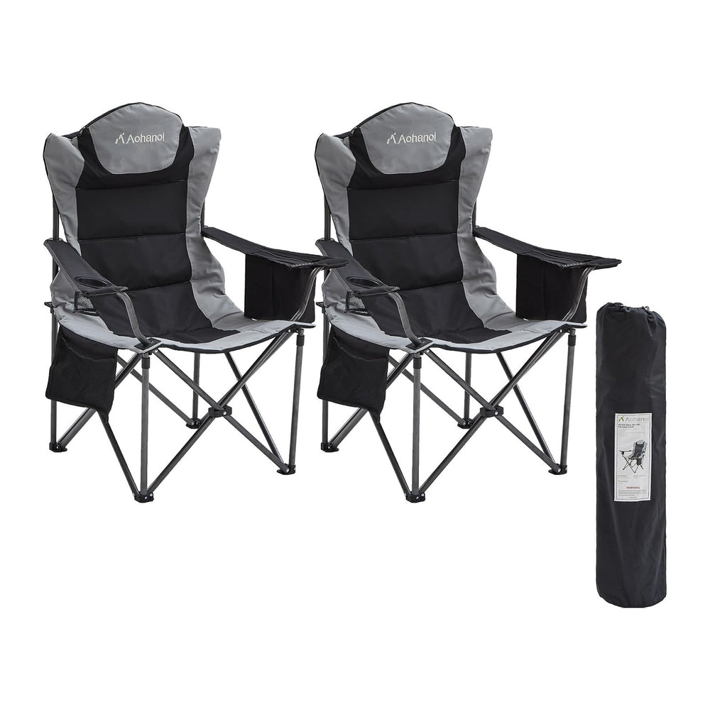 Aohanoi Camping Chairs for Heavy People,Folding Lawn Chairs for Outside Heavy...
