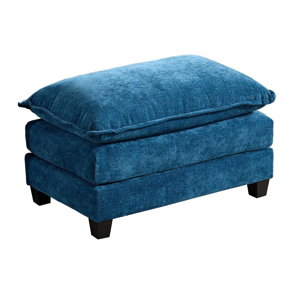 Aoowow Matching Ottomans for Cloud Sofas,Modern Chenille Upholstered Ottoman ...