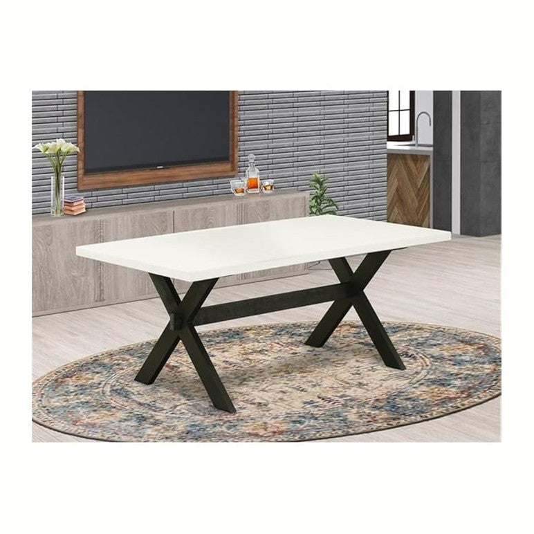 East West Furniture XT627 X-Style Kitchen Dining Table - a Rectangle Wooden T...