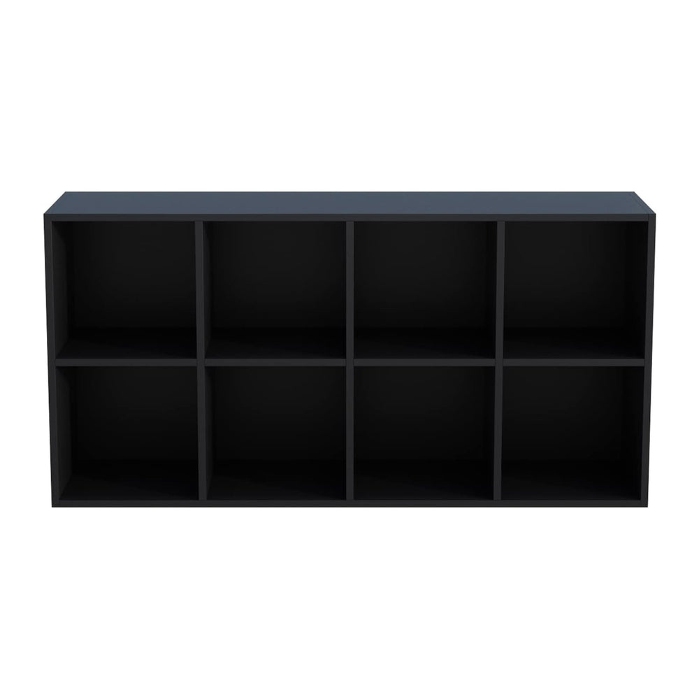 8-Cube Storage Shelf Bookcase - Wooden 4-Tier Floor Standing Open Bookshelf, ...