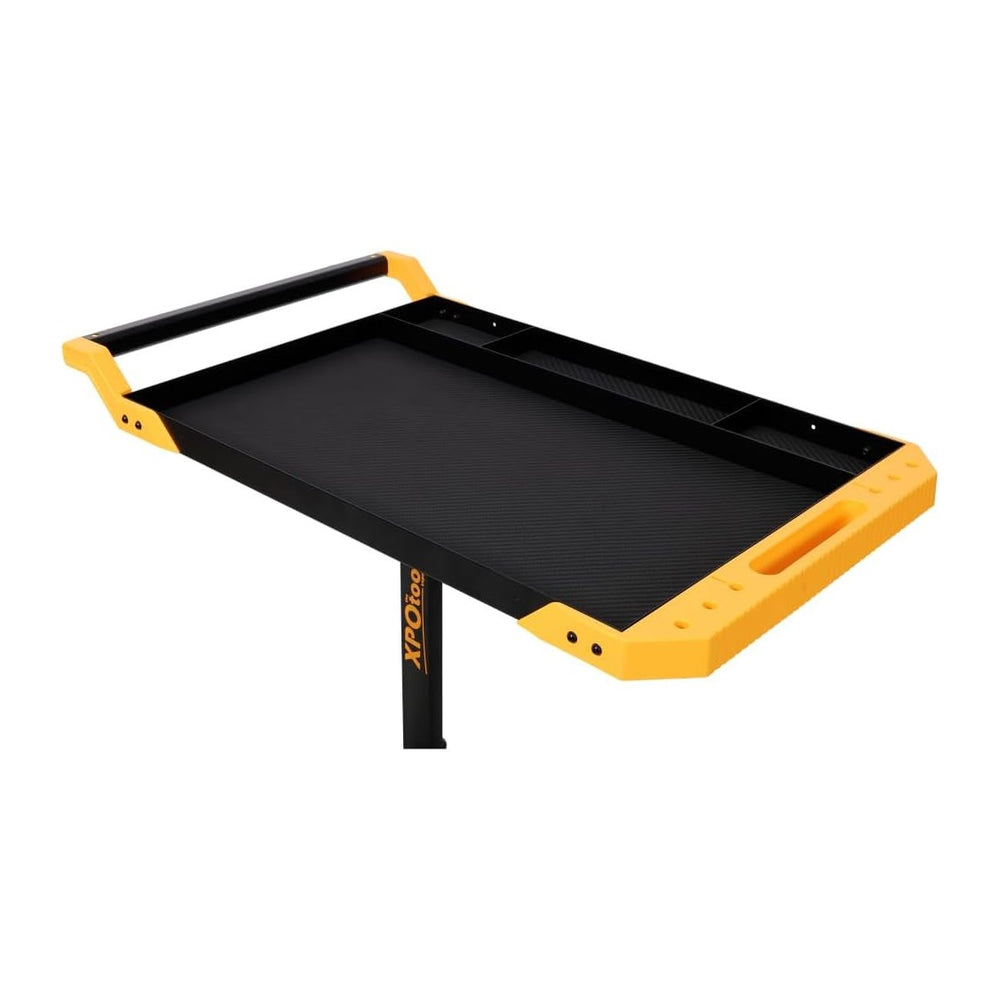 Adjustable Height Mobile Work Table, Rolling Work Bench with Tool Tray and 4 ...
