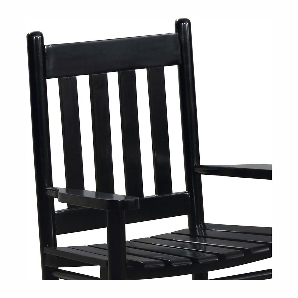 Black Slat Back Youth Rocking Chair