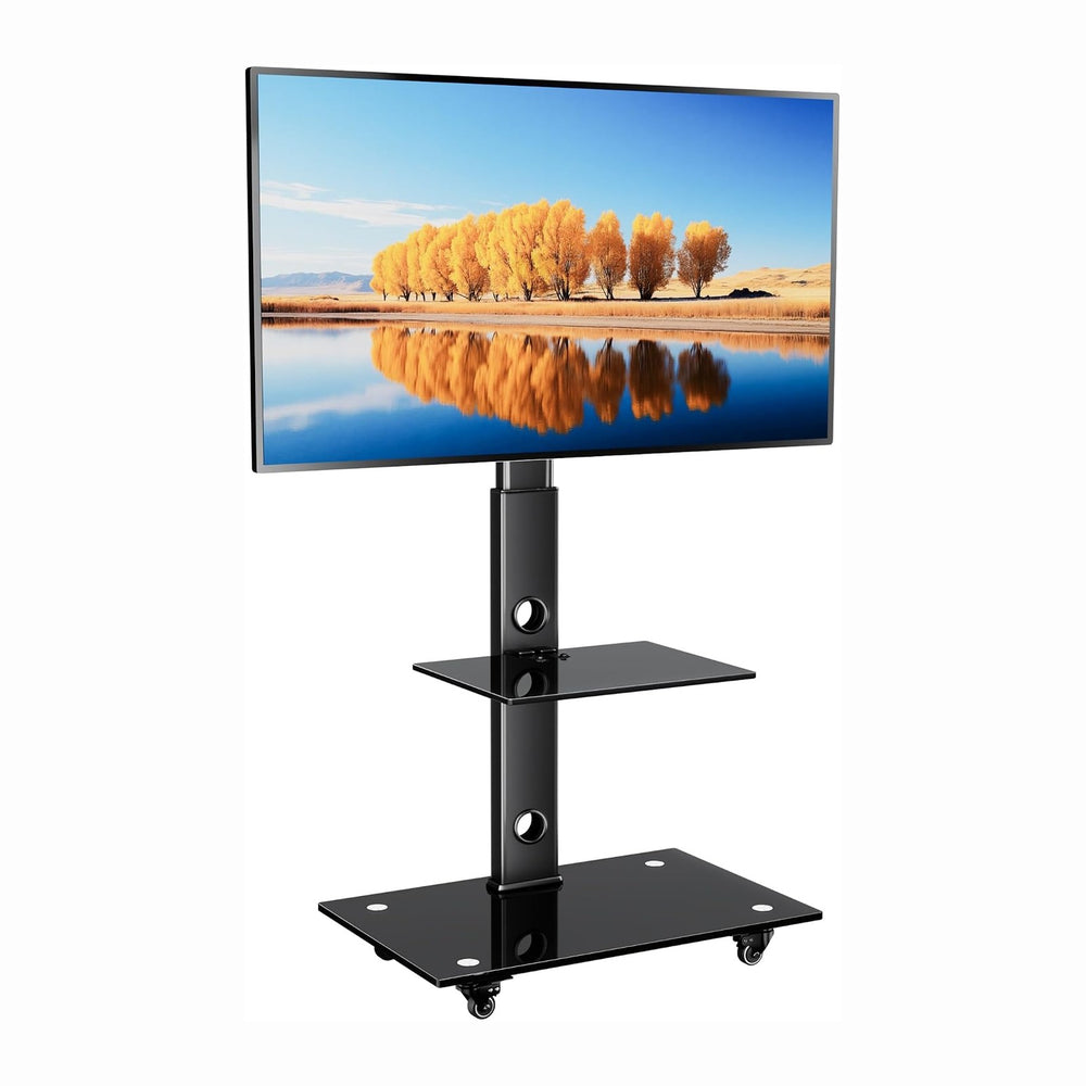 BONTEC TV Stand with Wheels for 30-70 Inch Plasma/LCD/LED Screens up to 40 kg...