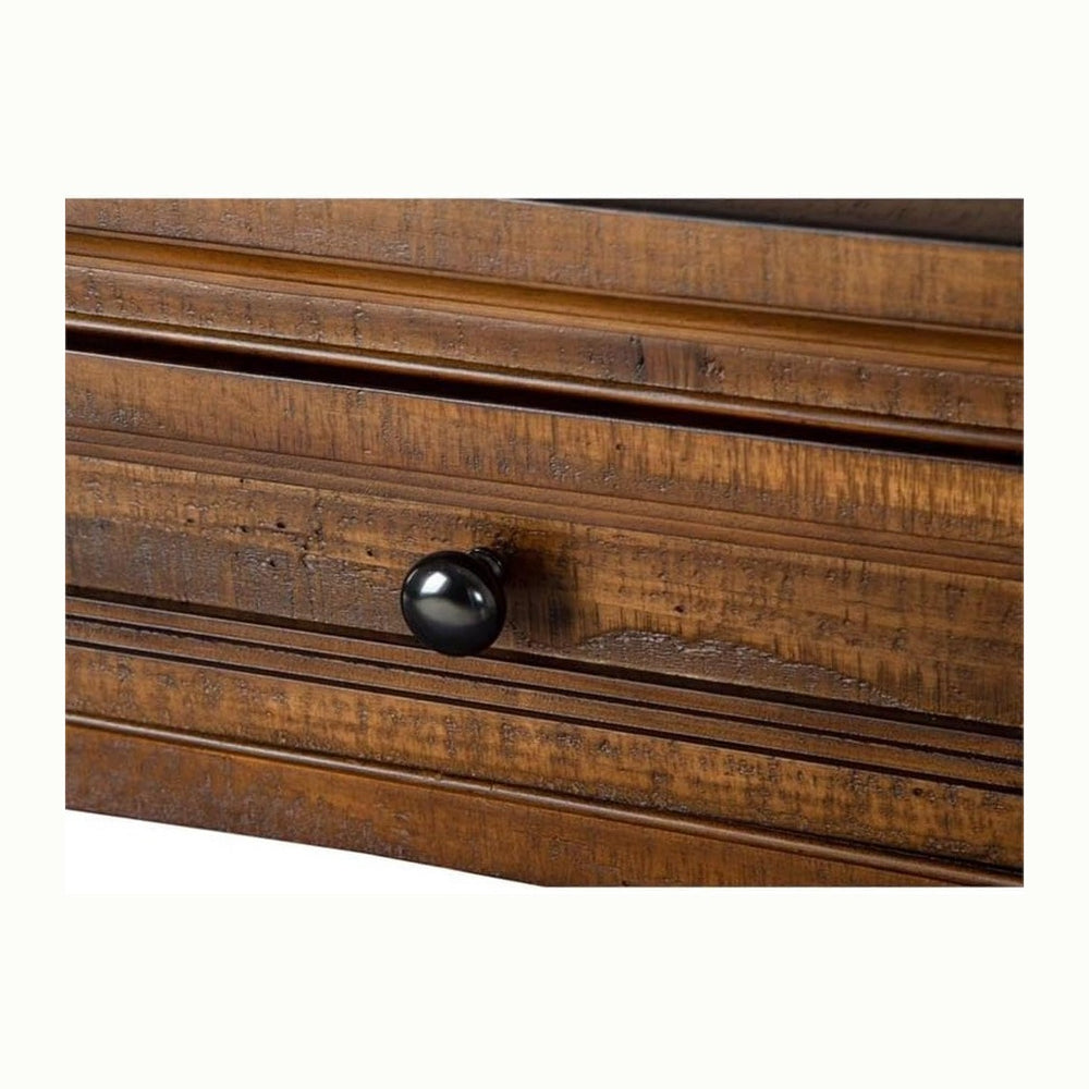 BOWERY HILL Traditional Rectangular End Table, Toasted Nutmeg Finish, 24"...