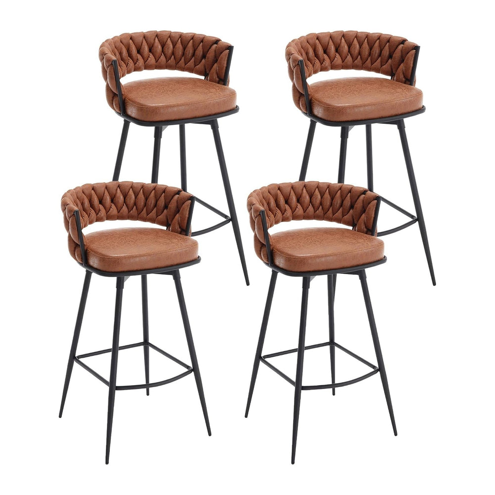 BV Counter Height Bar Stools Set of 4, 26 inch Seat Height Bar Stools, 180° S...