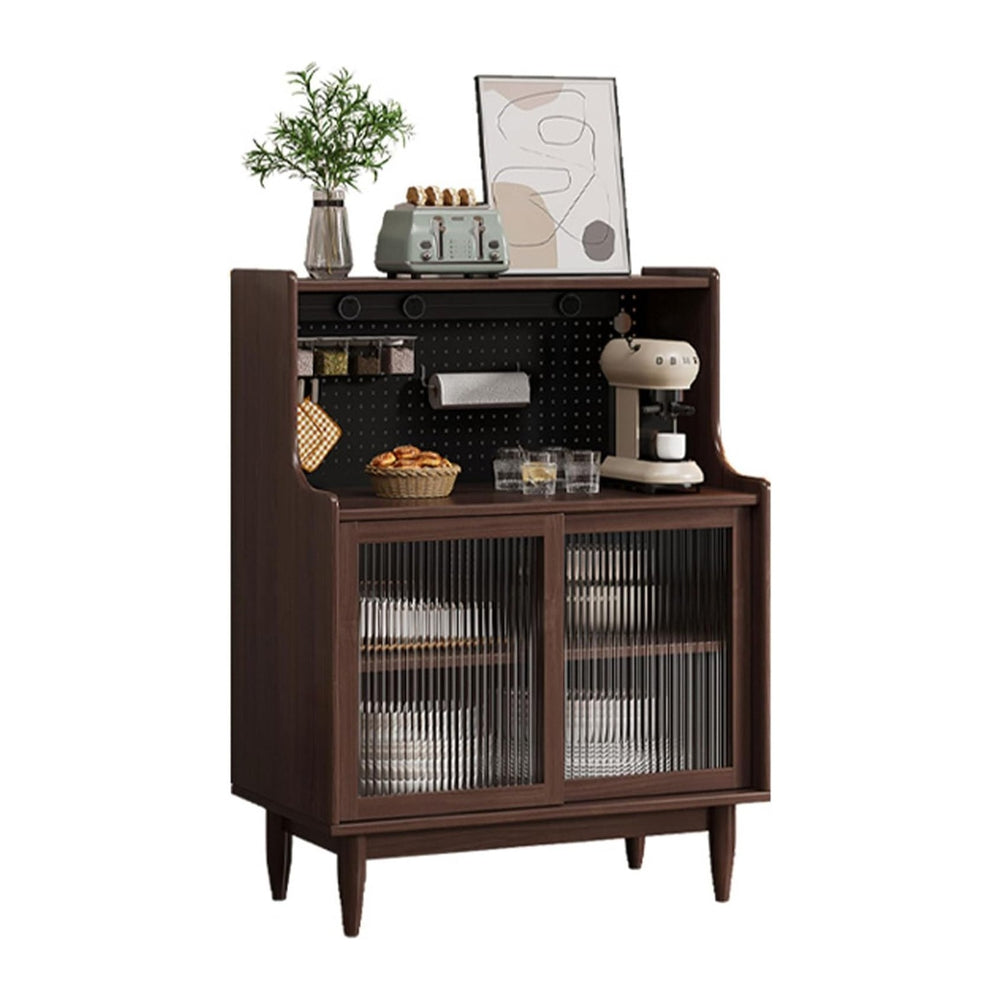 Cabinet with Doors Storage & Adjustable Shelves, Farmhouse Kitchen Pantry...