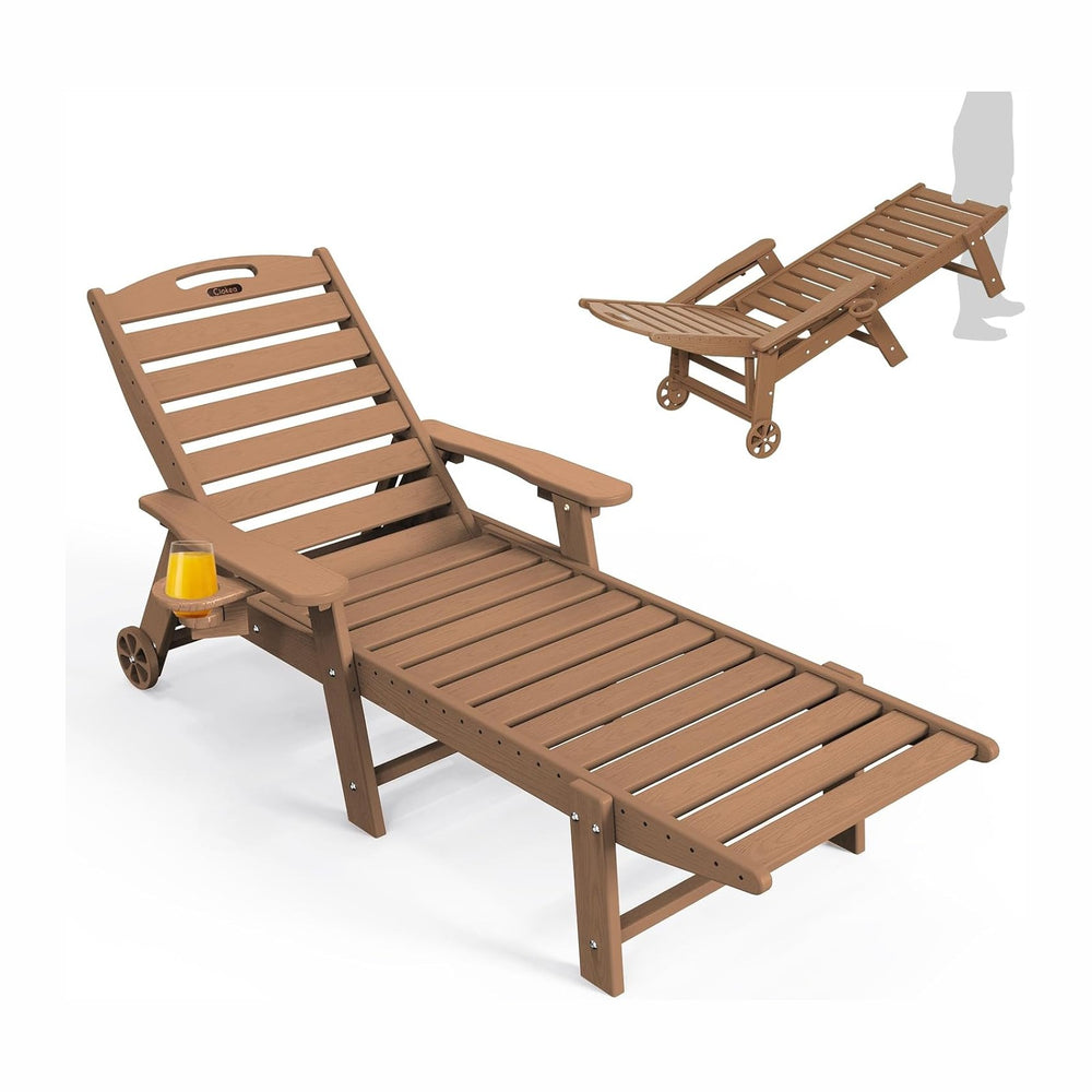 Ciokea Lounge Chair Outdoor, Oversized Chaise Lounge Chair with 5 Positions, ...