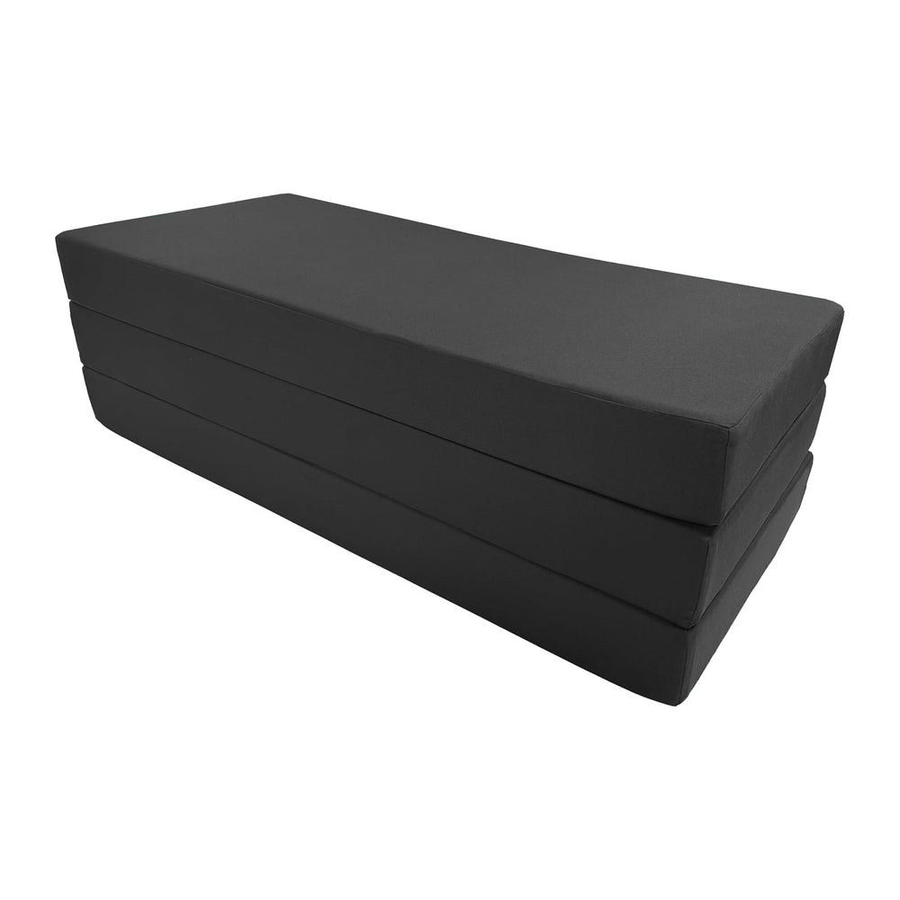 D&D Futon Furniture Black Trifold Foam Beds, Shikibuton, Tatami Cushion T...