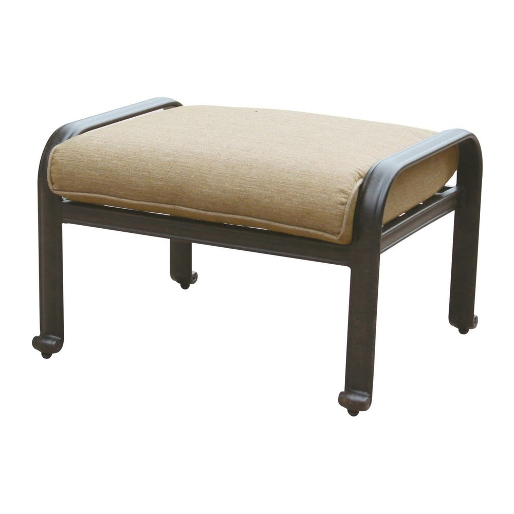Darlee Elisabeth Cast Aluminum Patio Ottoman - Antique Bronze