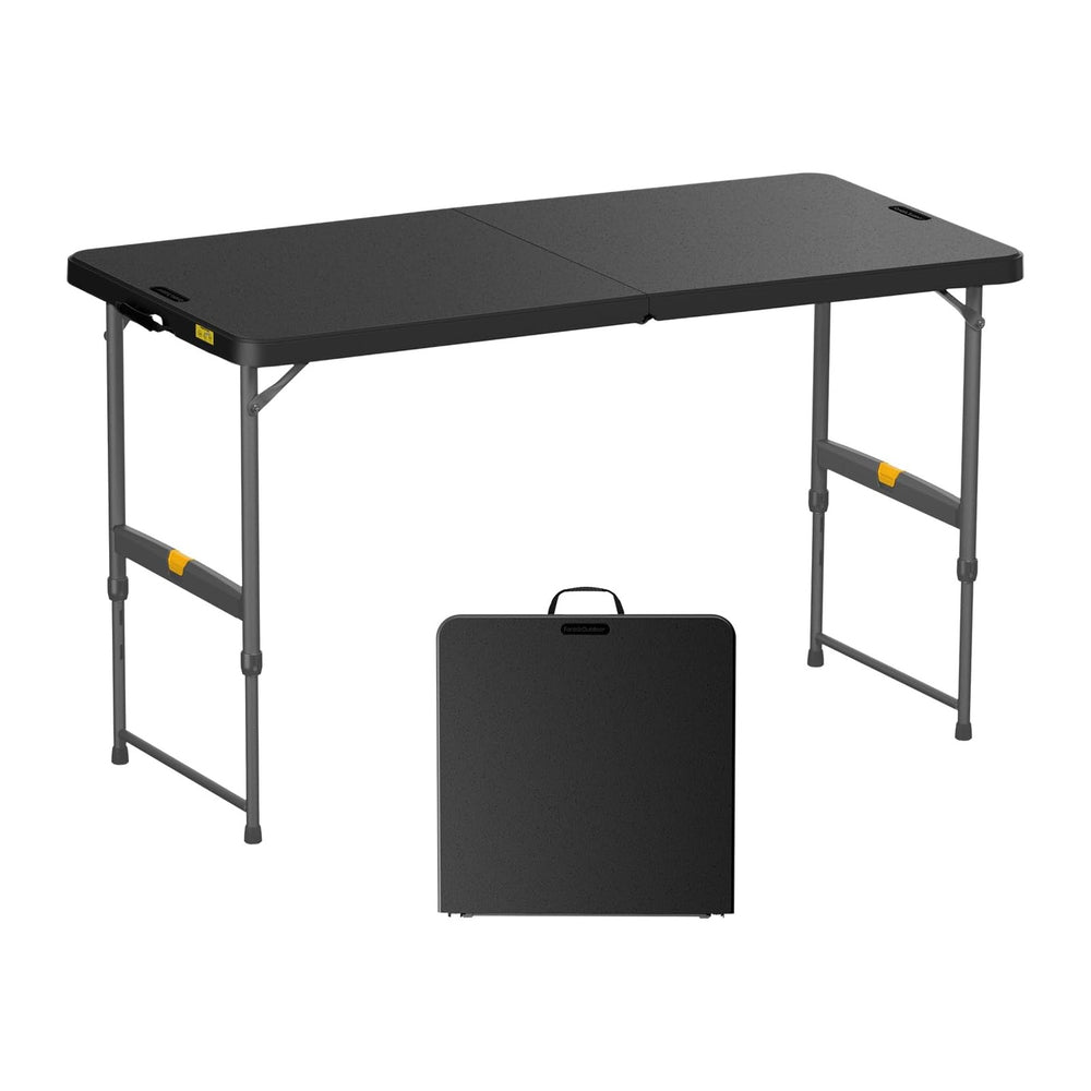 FanttikOutdoor Folding Table 4 Foot Quick Adjust Portable Plastic 4 Heights |...
