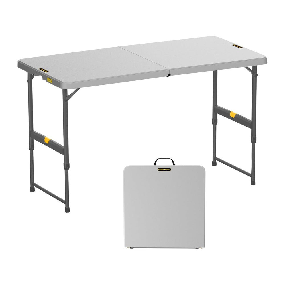FanttikOutdoor Folding Table 4 Foot Quick Adjust Portable Plastic 4 Heights |...