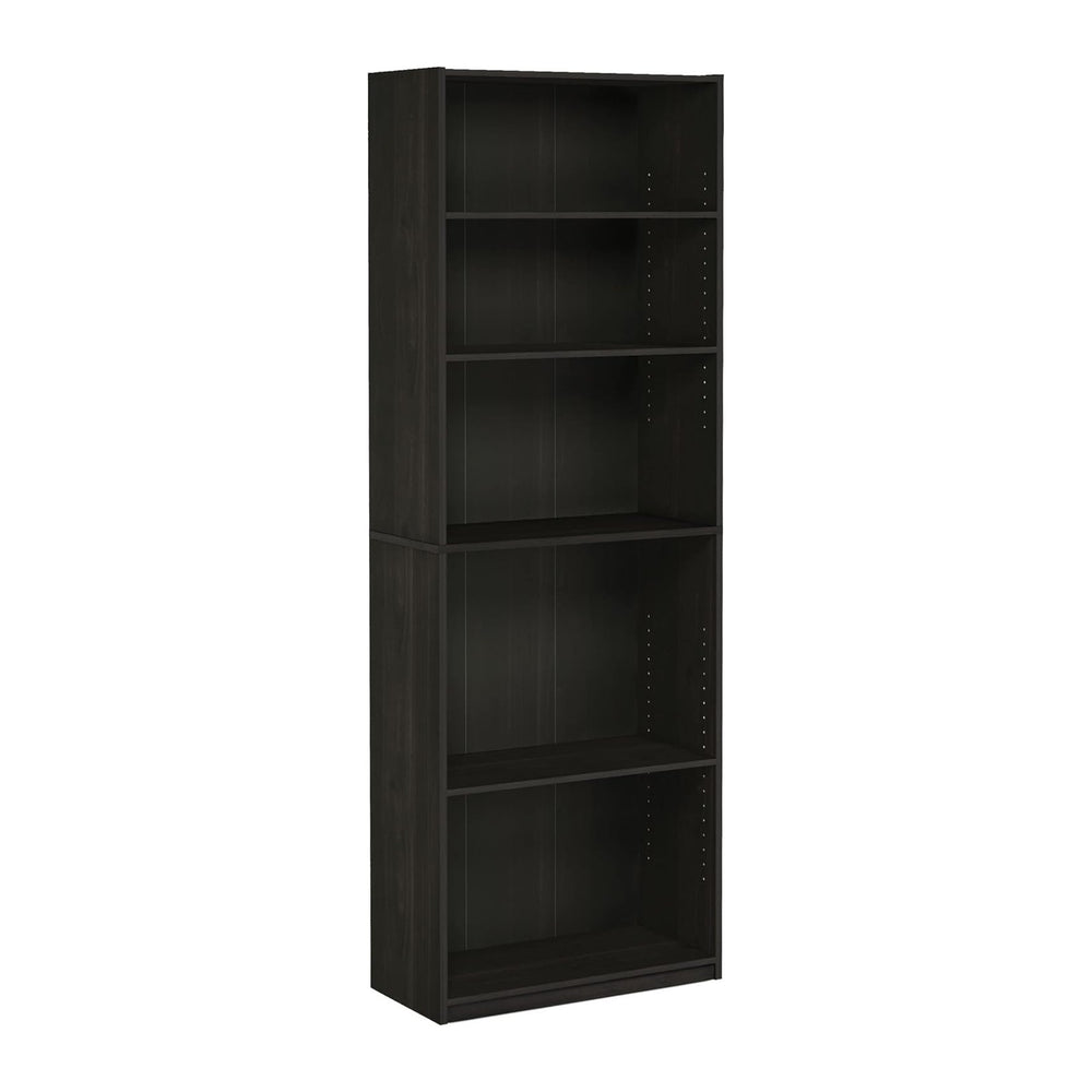 Furinno Jaya Book Shelf, 5-Tier Bookshelf, Tall Standing Bookcase with Adjust...