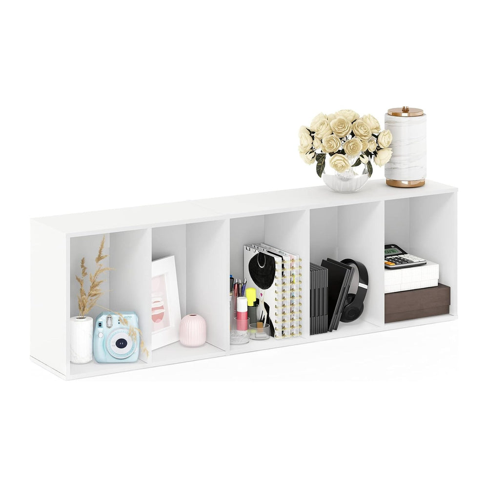 Furinno LUDER Book Shelf, 5-Tier Bookshelf, Bookcase with Open Shelves, 9.4 x...