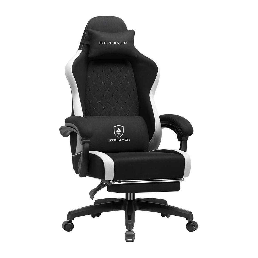 GTPLAYER Big and Tall Gaming Chair 350lbs Heavy Duty Office Chair with Foot R...