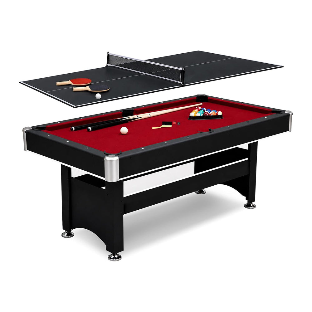 Hathaway Spartan 6 Ft Pool Table, with Ping Pong Multi Game Combo Tables for ...