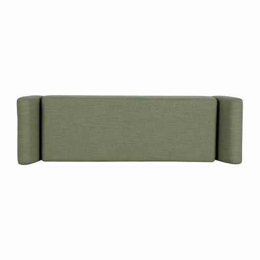 HomePop 60" Modern Storage Bench with Wood Legs - Olive Green Woven