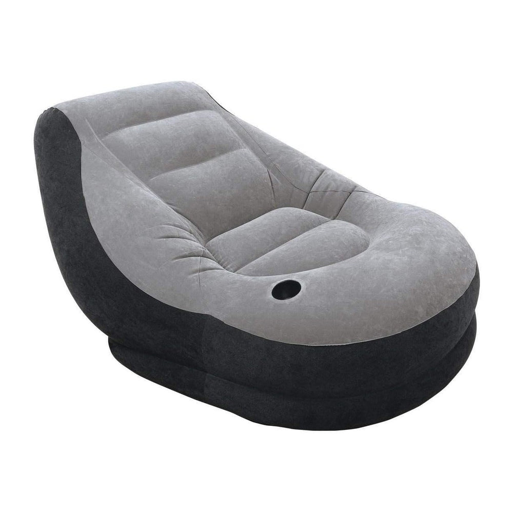 Intex Inflatable Corner Living Room Neutral Sectional Sofa & Lounge Chair...