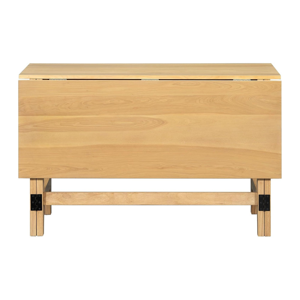Knocbel Farmhouse 2-4 Person Rectangular Folding Dining Table, Wooden Kitchen...