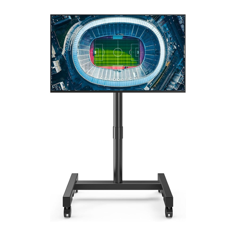 Mobile Rolling TV Stand on Wheels for 13-50 inch Screens, Black | Portable TV...