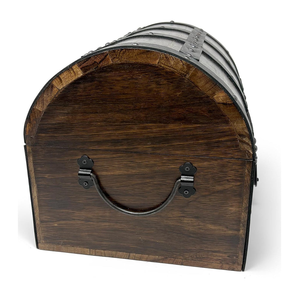 Nautical Cove Handmade Wooden Treasure Chest Storage Box – Deluxe Design with...