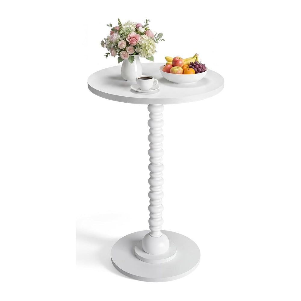 Novabright Round Side Table Small Drink Table for Small Spaces Modern Accent ...