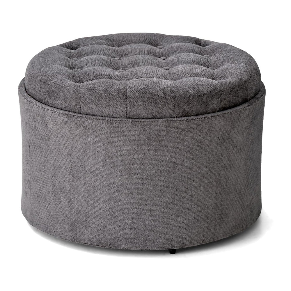 ONBRILL 24" Round Ottoman Coffee Table, Storage Ottoman with Lift-Off Li...