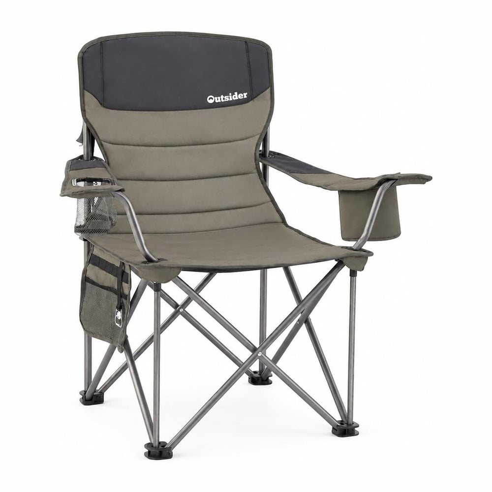 OUTSIDER Oversized Camping Folding Chair, Heavy Duty 500 LBS Portable Foldabl...